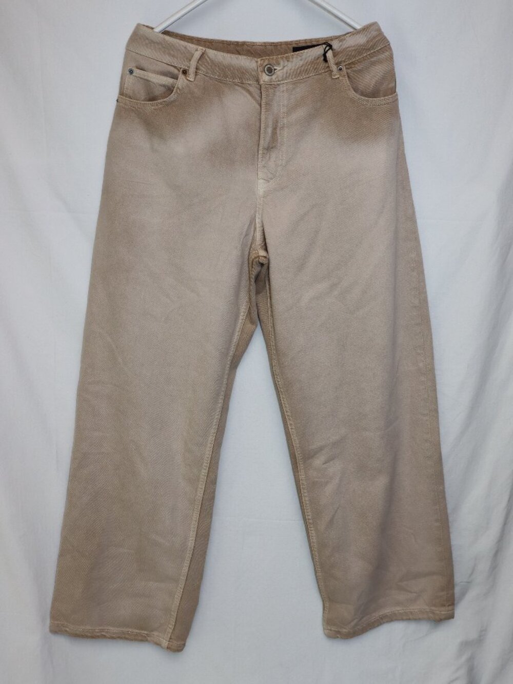 ZARA Beige Straight Leg Jeans | Women's US 6 (EU 38) | Mid Rise | NWT